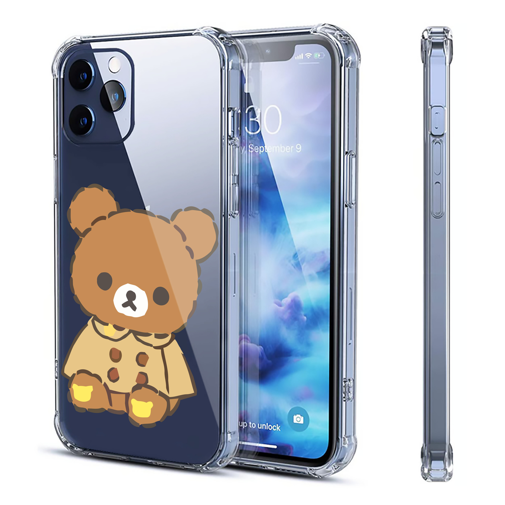 （画像用） リラックマ リラックマ キイロイトリ Rilakkuma Korilakkuma Kiiroitori 【iPhone 12シリーズ対応】透明スマホケース（クリアソフトケース）